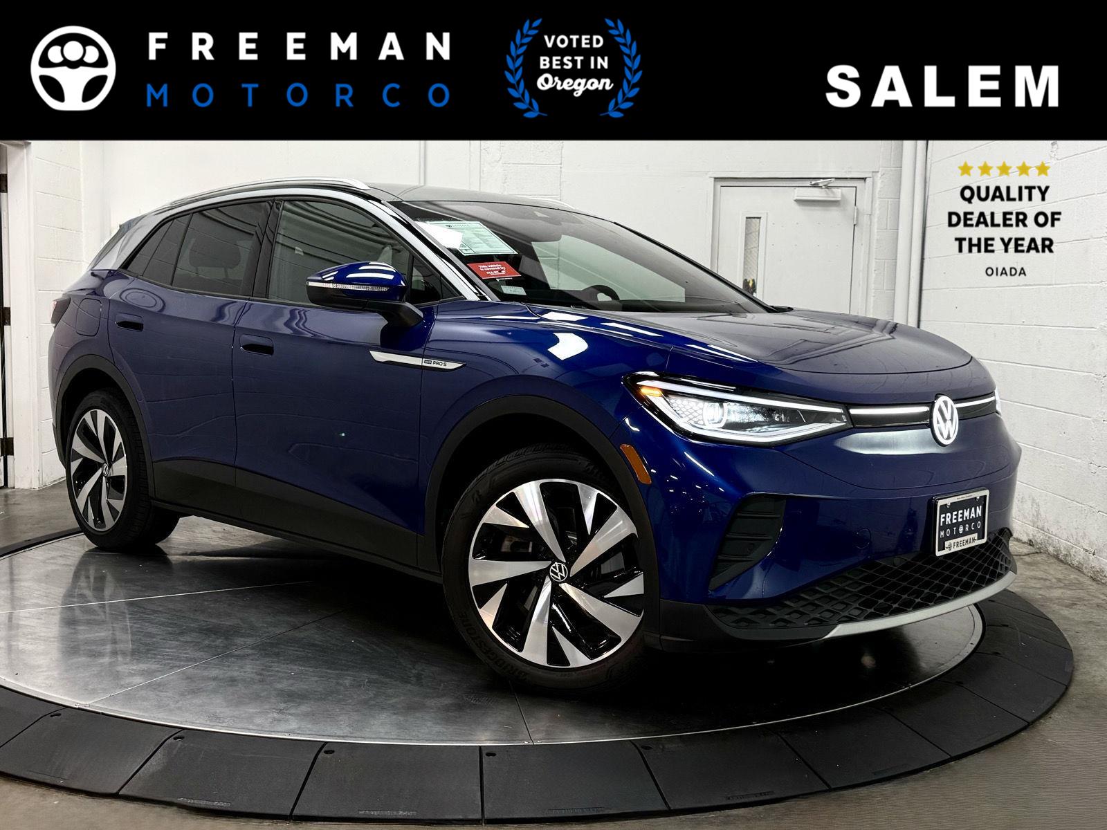 Dusk Blue Metallic/Black Roof 2021 Volkswagen ID.4 Pro S AWD SUV / Crossover All-Wheel Drive Automatic