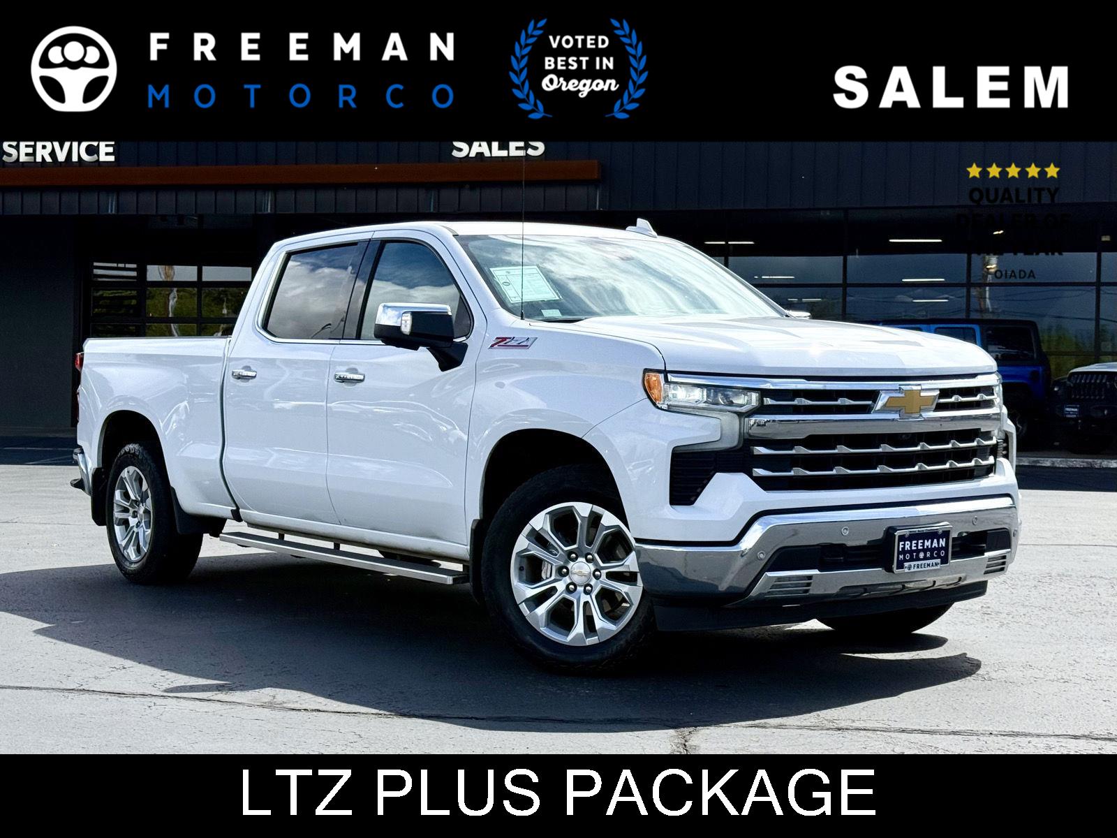 Summit White 2023 Chevrolet Silverado 1500 Pickup Truck Four-Wheel Drive Automatic