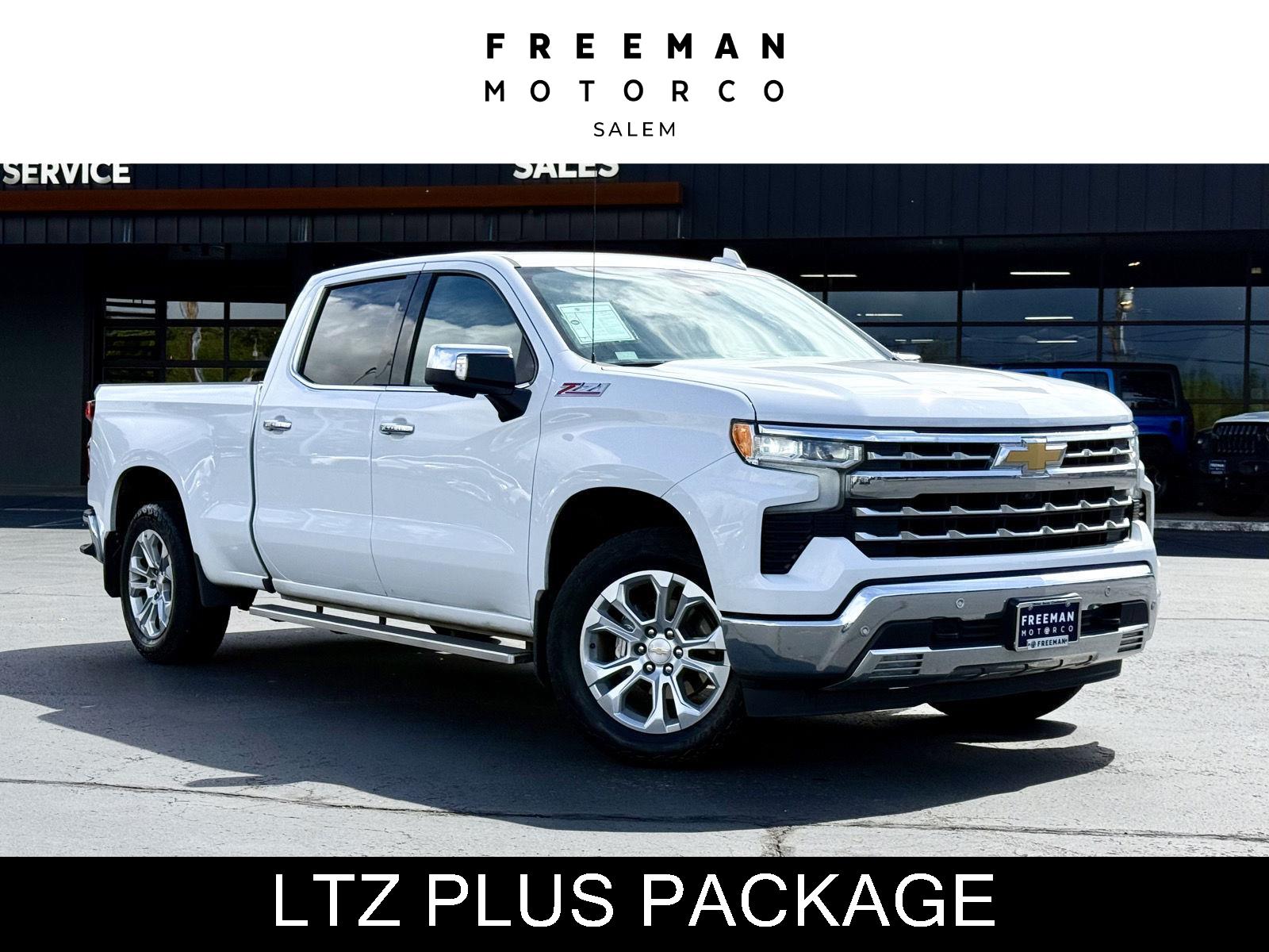 Summit White 2023 Chevrolet Silverado 1500 Pickup Truck Four-Wheel Drive Automatic