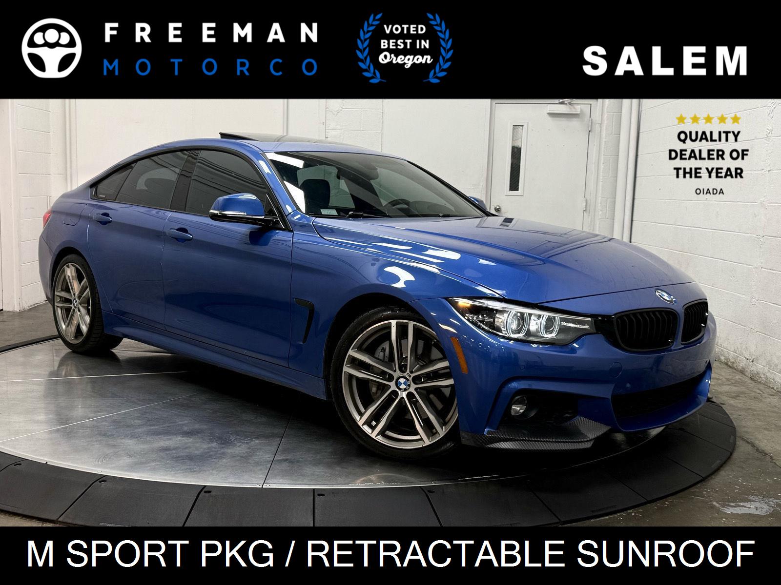 Estoril Blue Metallic 2018 BMW 4 Series Sedan Rear-Wheel Drive Automatic