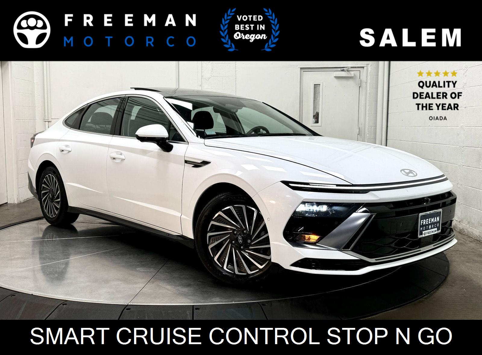 Serenity White 2025 Hyundai Sonata Hybrid Sedan Front-Wheel Drive Automatic