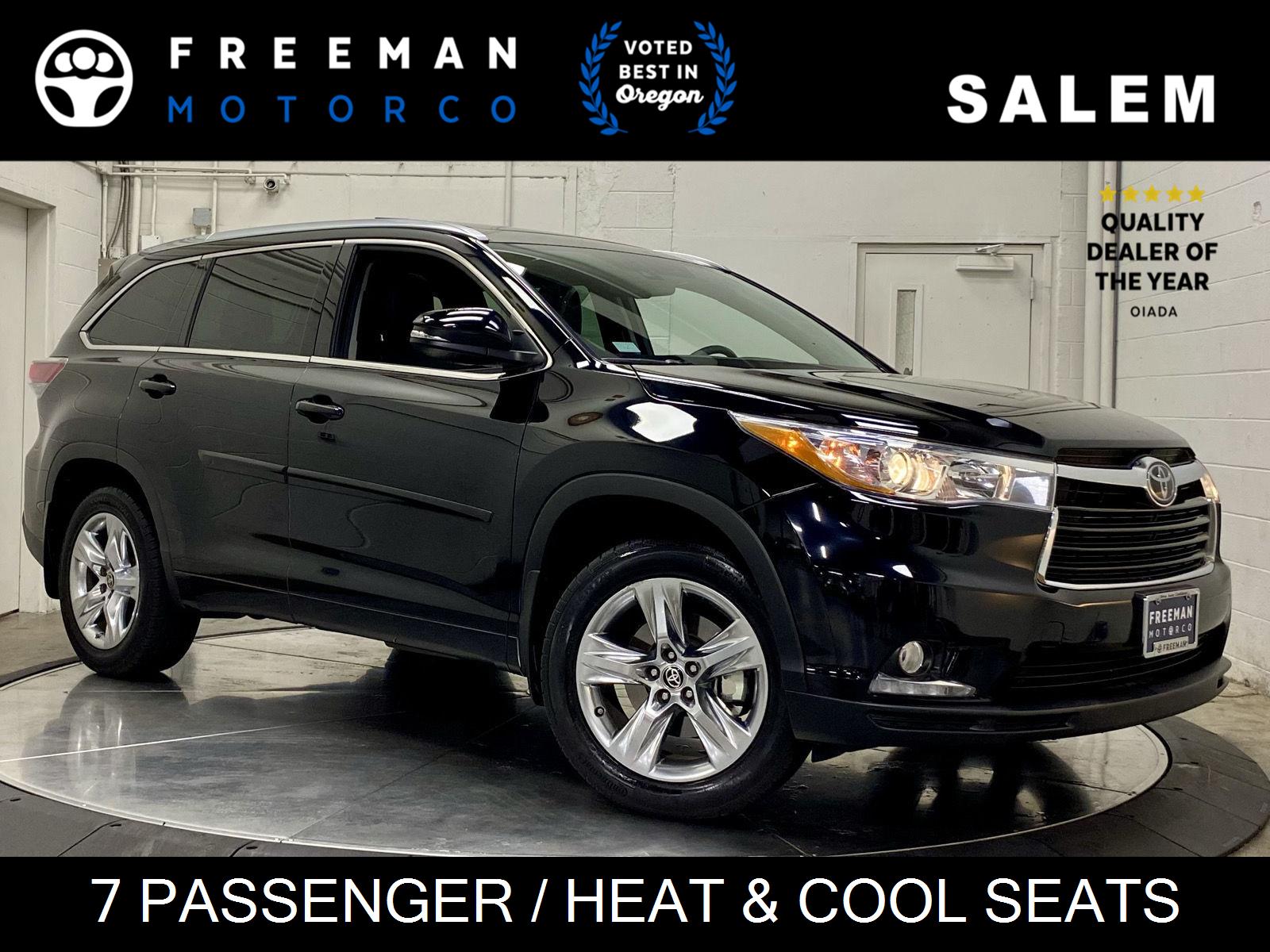 Midnight Black Metallic 2016 Toyota Highlander SUV / Crossover All-Wheel Drive 6-Speed Automatic