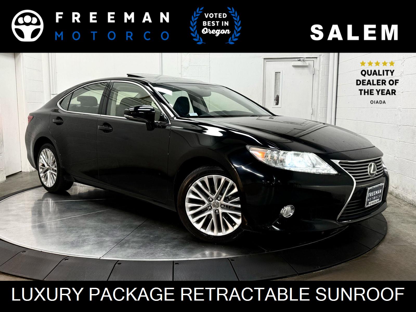 Black (Obsidian) 2013 Lexus ES Sedan Front-Wheel Drive Automatic