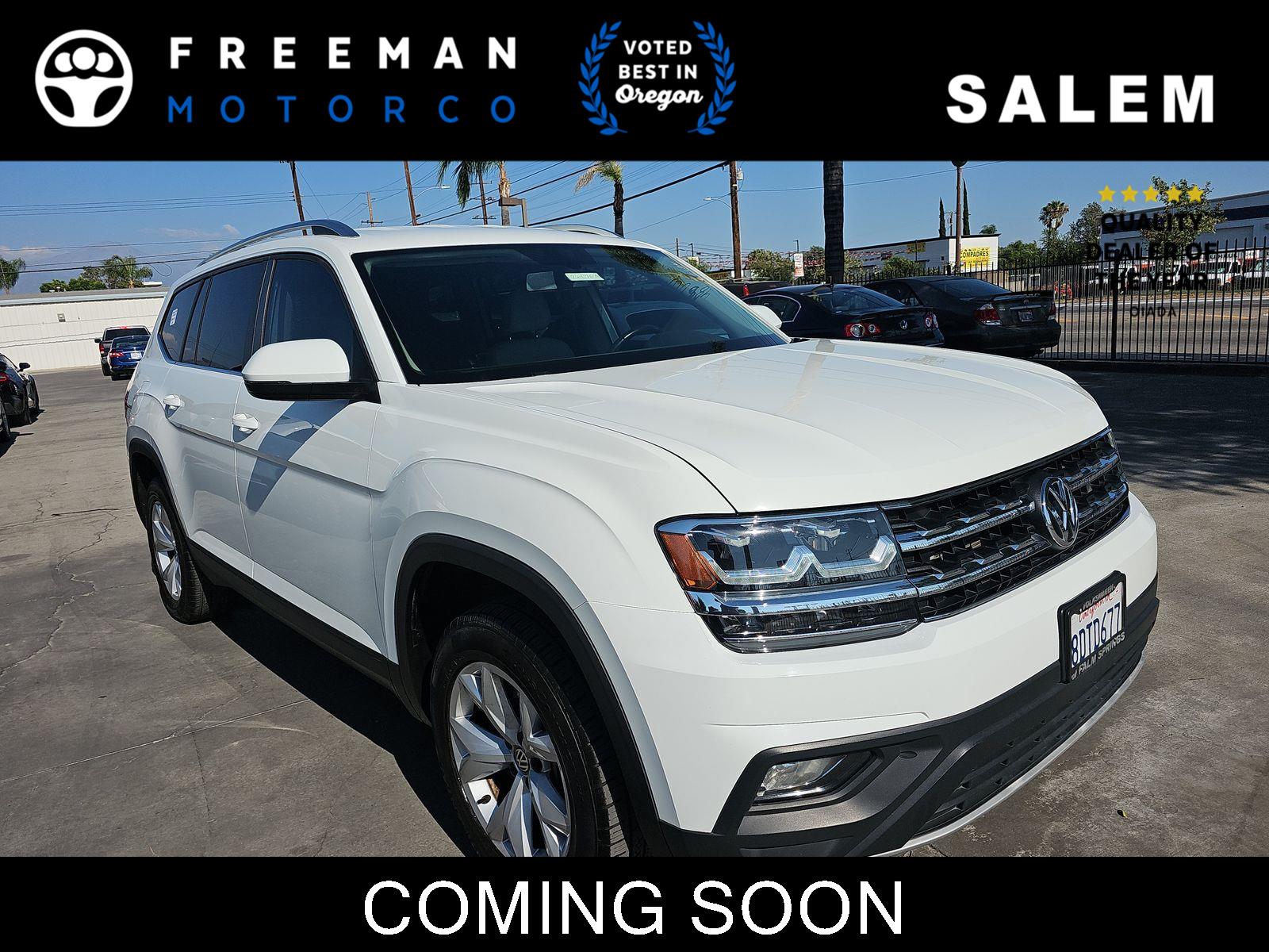 Pure White 2018 Volkswagen Atlas SUV / Crossover All-Wheel Drive Automatic