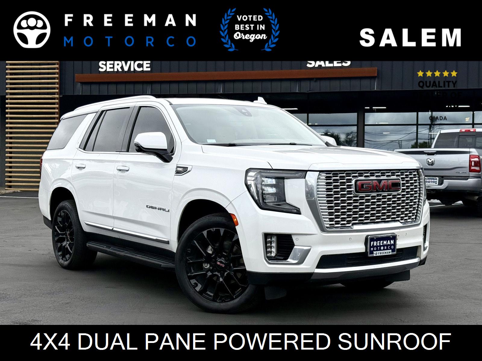 White Frost Tricoat 2021 GMC Yukon SUV / Crossover Four-Wheel Drive Automatic