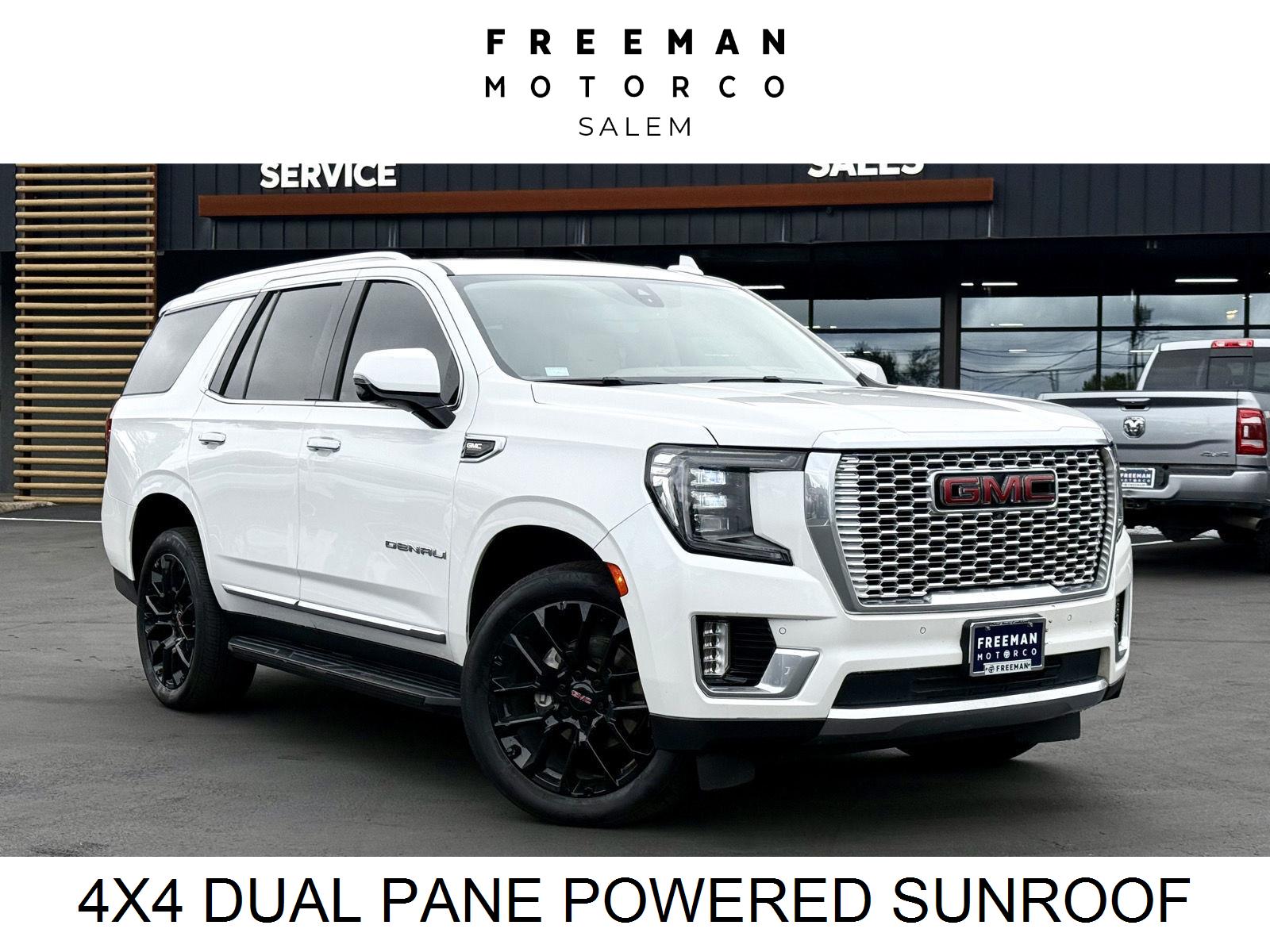 White Frost Tricoat 2021 GMC Yukon SUV / Crossover Four-Wheel Drive Automatic