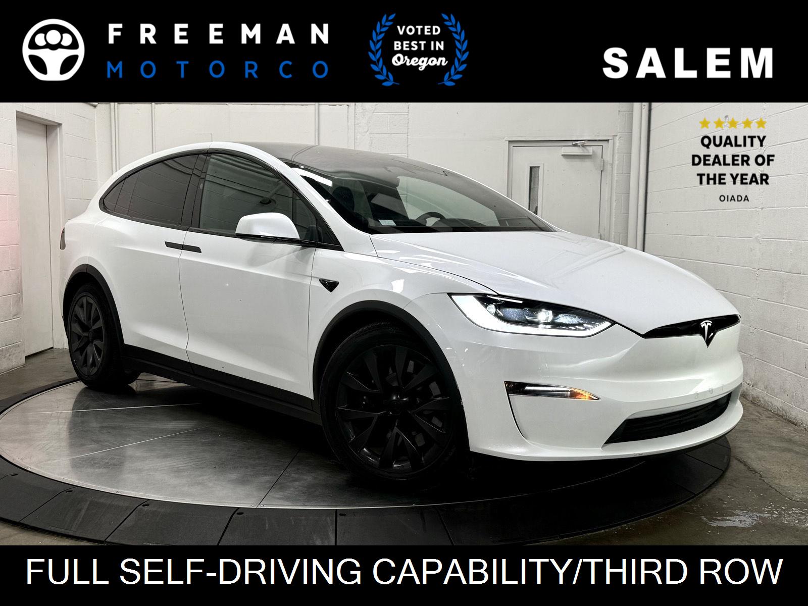 Pearl White Multi-Coat 2025 Tesla Model X SUV / Crossover All-Wheel Drive Automatic