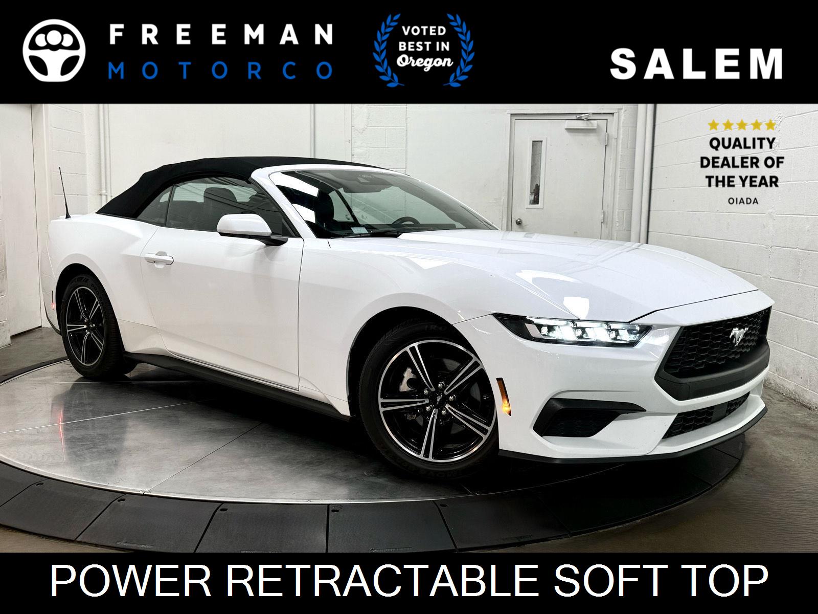 Oxford White 2024 Ford Mustang Convertible Rear-Wheel Drive Automatic