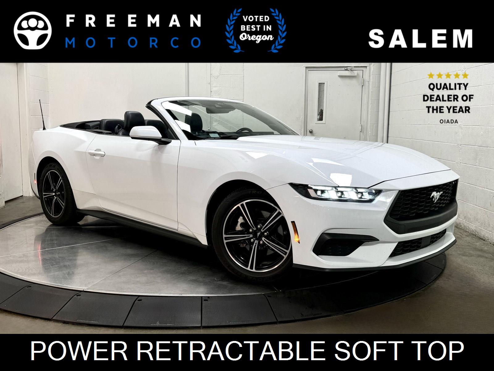 Oxford White 2024 Ford Mustang Convertible Rear-Wheel Drive Automatic