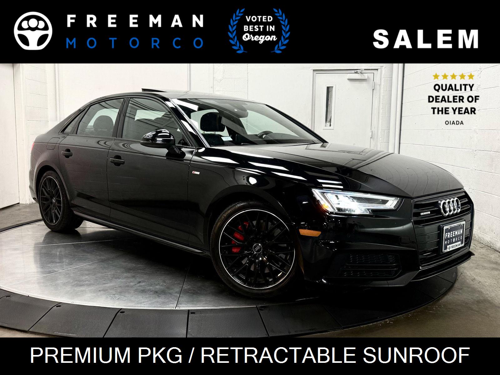 Brilliant Black 2018 Audi A4 Sedan All-Wheel Drive Automatic