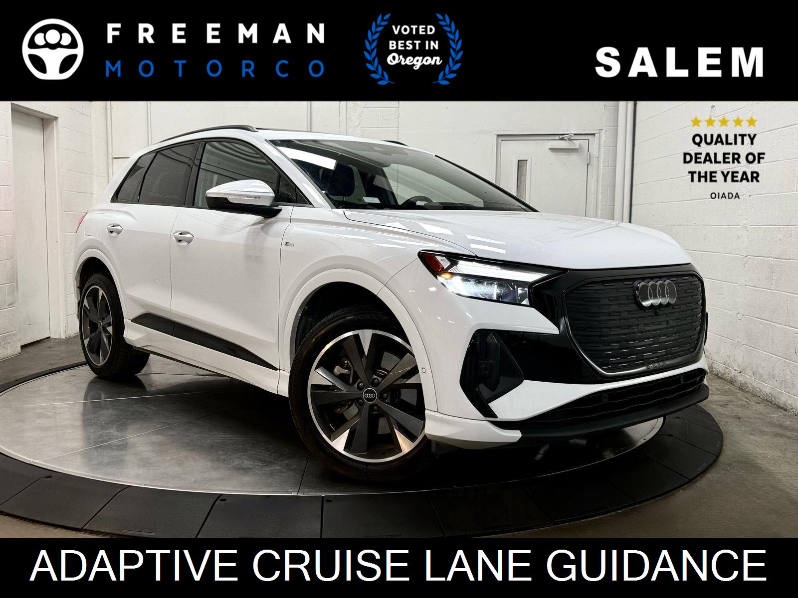 Glacier White Metallic 2023 Audi Q4 e-tron SUV / Crossover All-Wheel Drive Automatic