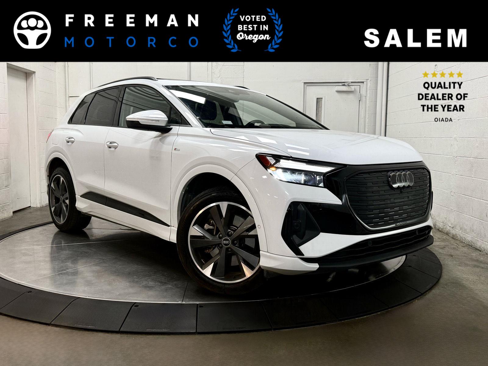 Glacier White Metallic 2023 Audi Q4 e-tron SUV / Crossover All-Wheel Drive Automatic