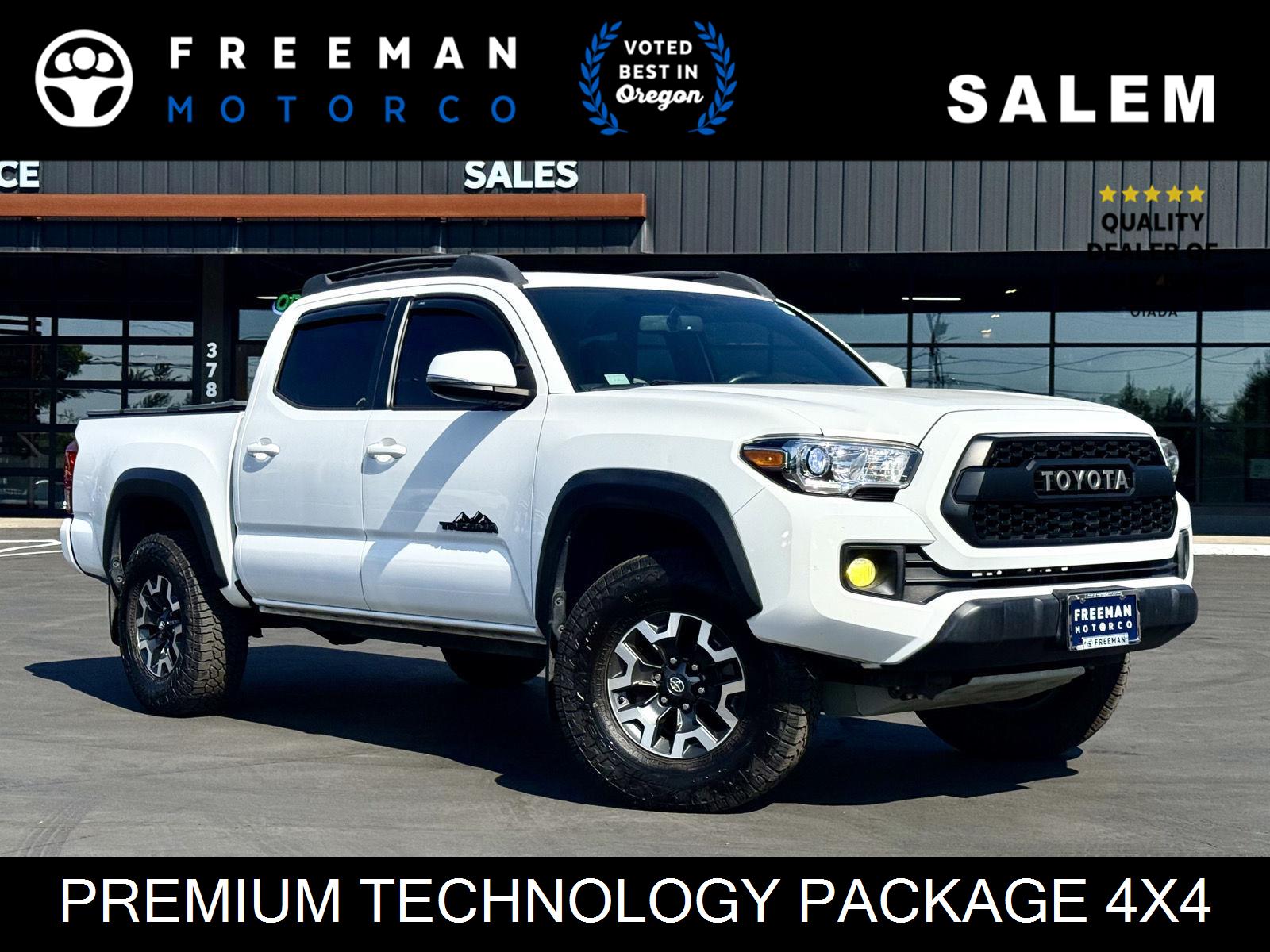 Super White 2017 Toyota Tacoma Pickup Truck Four-Wheel Drive Automatic