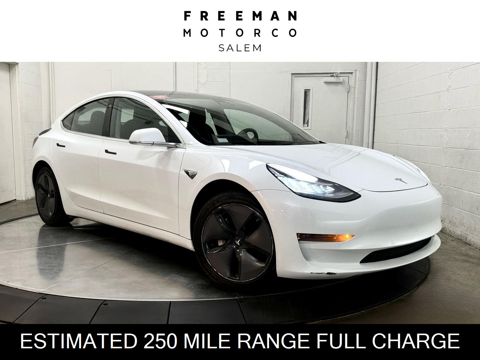Pearl White Multi-Coat 2020 Tesla Model 3 Sedan Rear-Wheel Drive 