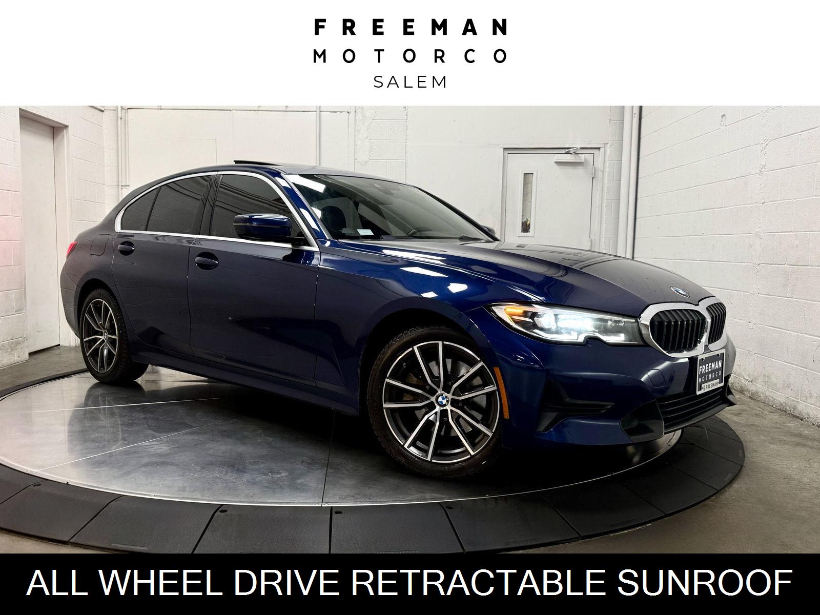Mediterranean Blue Metallic 2019 BMW 3 Series Sedan All-Wheel Drive Automatic