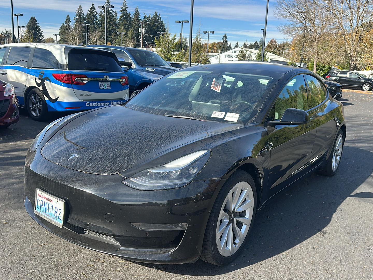 Solid Black 2021 Tesla Model 3 Sedan All-Wheel Drive Automatic