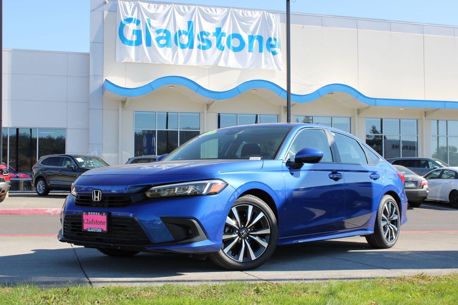 Aegean Blue Metallic 2023 Honda Civic Sedan Front-Wheel Drive Continuously Variable Transmission