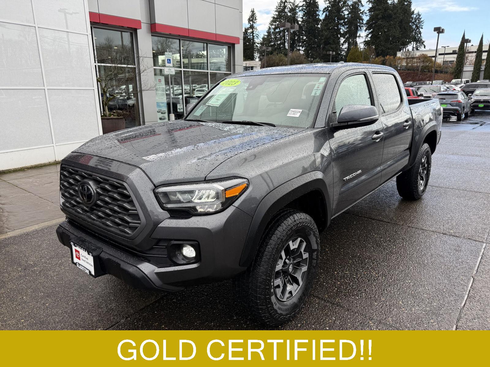 Magnetic Gray Metallic 2023 Toyota Tacoma TRD Off Road Double Cab 4WD Pickup Truck Four-Wheel Drive Automatic