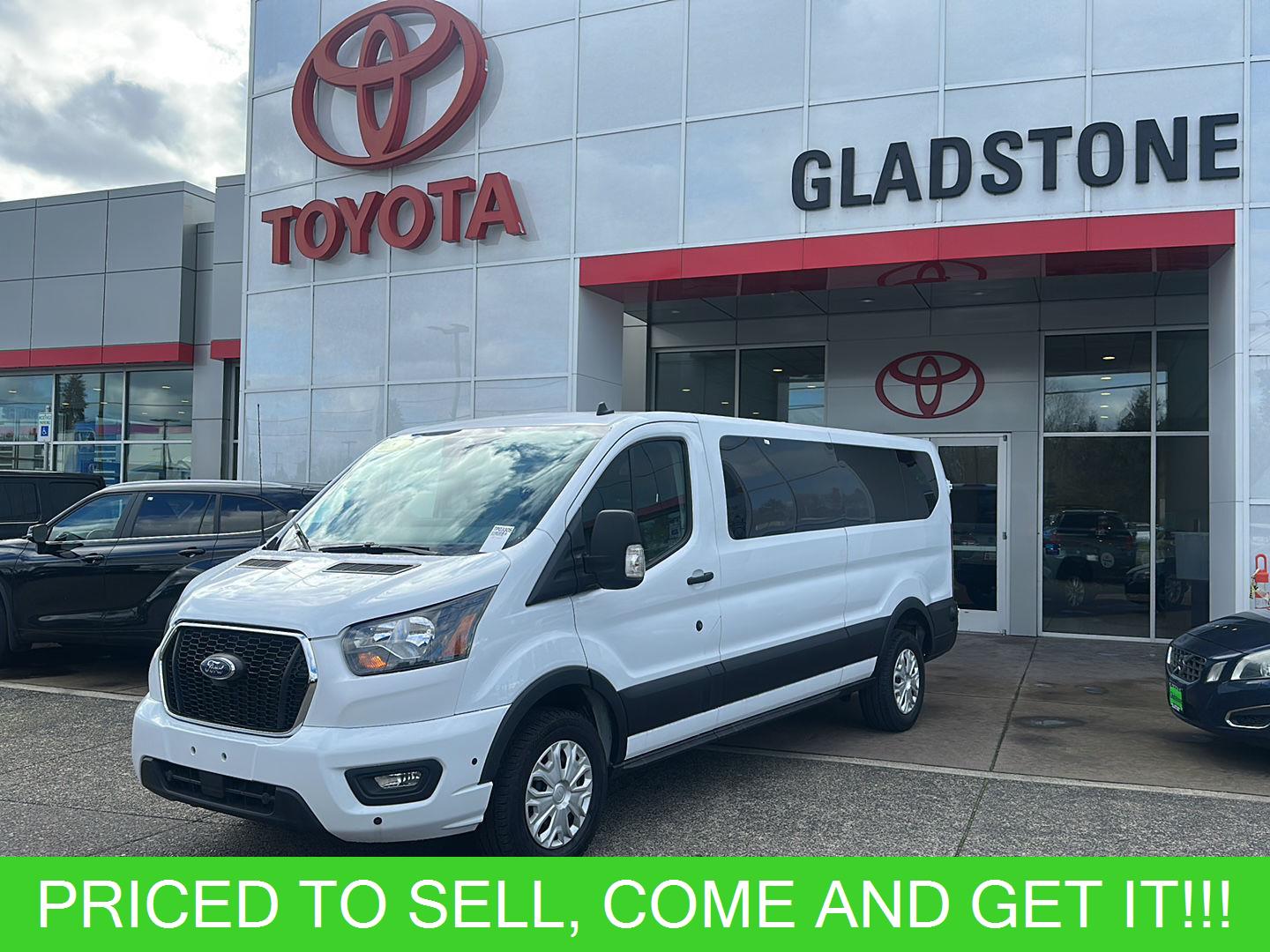 Oxford White 2024 Ford Transit Passenger 350 XLT Low Roof LB RWD Van Rear-Wheel Drive