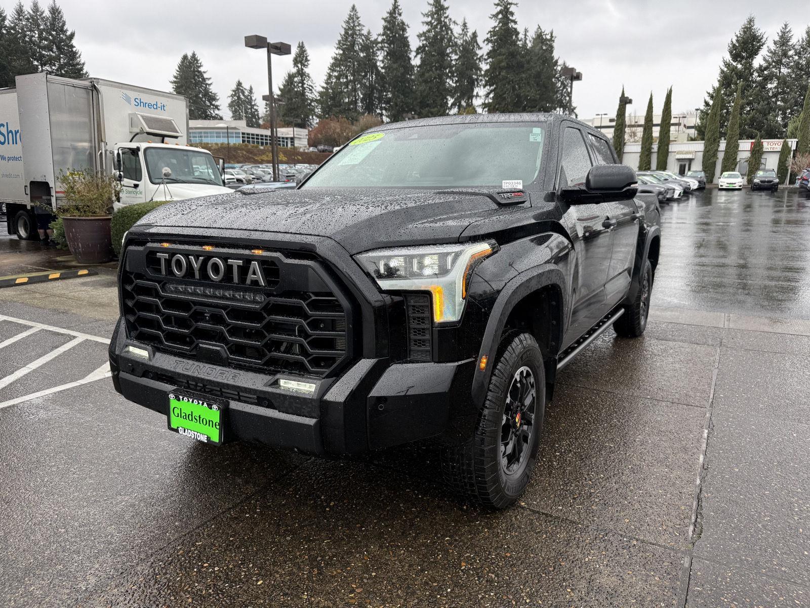 Midnight Black Metallic 2025 Toyota Tundra Hybrid TRD Pro HV CrewMax Cab 4WD Pickup Truck Four-Wheel Drive Automatic
