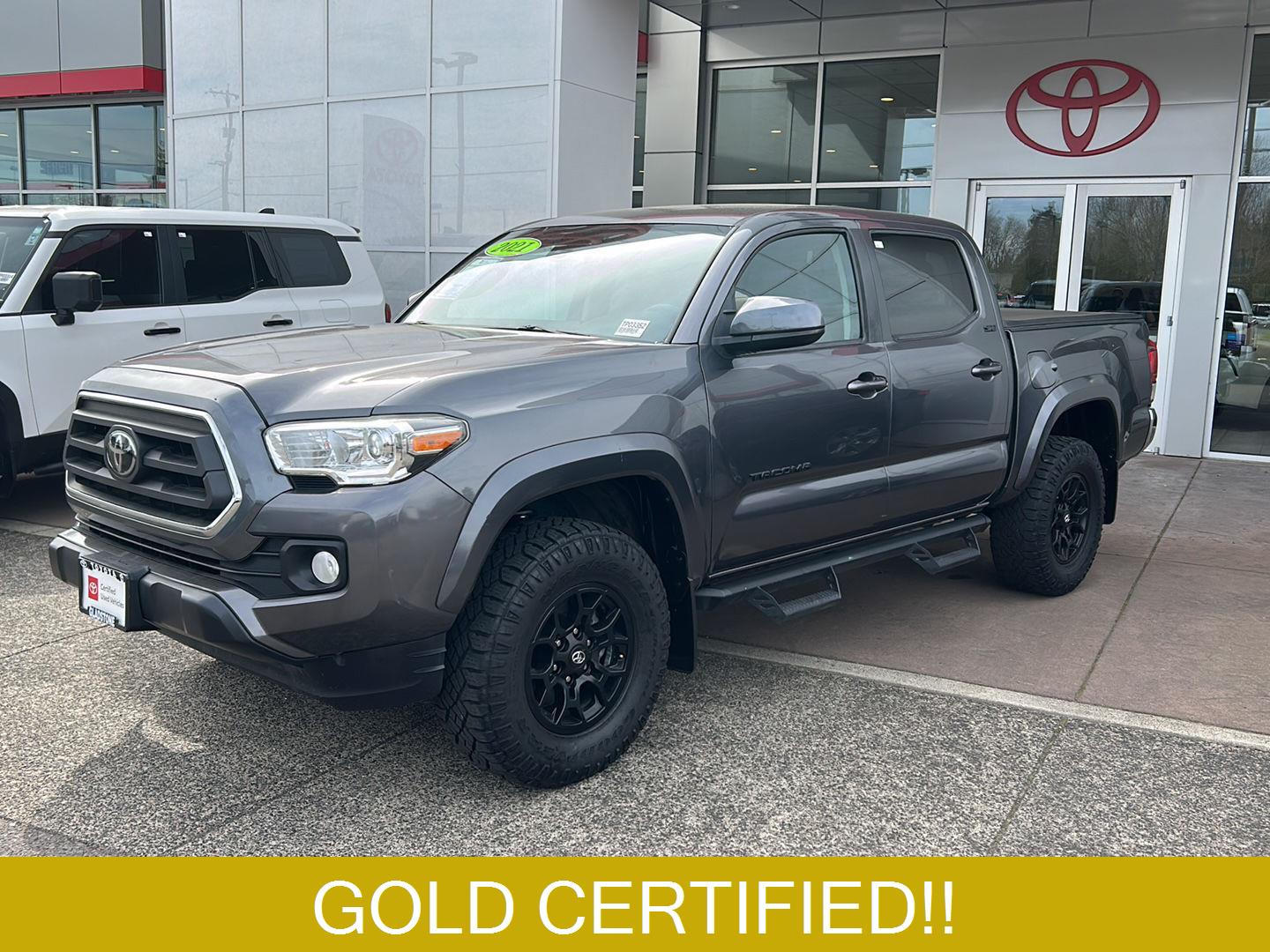 Magnetic Gray Metallic 2021 Toyota Tacoma SR5 V6 Double Cab RWD Pickup Truck 4X2 Automatic