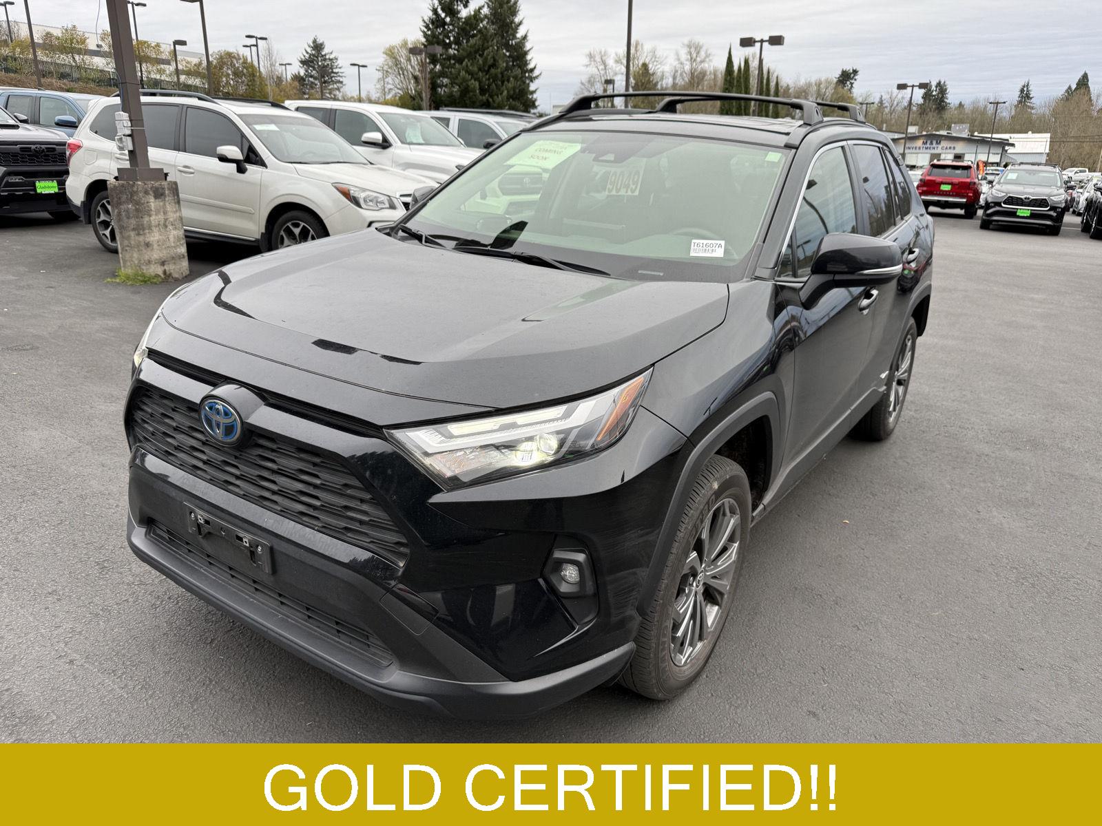 Midnight Black Metallic 2023 Toyota RAV4 Hybrid XLE Premium AWD SUV / Crossover All-Wheel Drive Continuously Variable Transmission