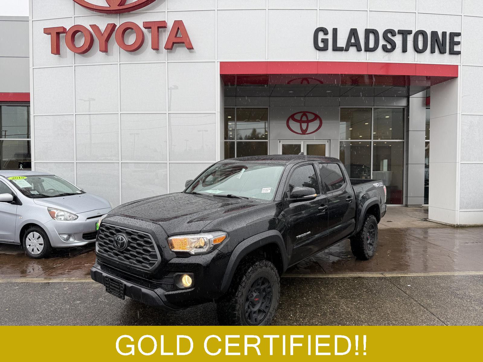 Black 2023 Toyota Tacoma TRD Sport Double Cab 4WD Pickup Truck Four-Wheel Drive Manual
