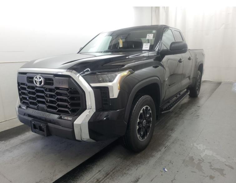 Midnight Black Metallic 2023 Toyota Tundra SR5 Double Cab 4WD Pickup Truck Four-Wheel Drive Automatic