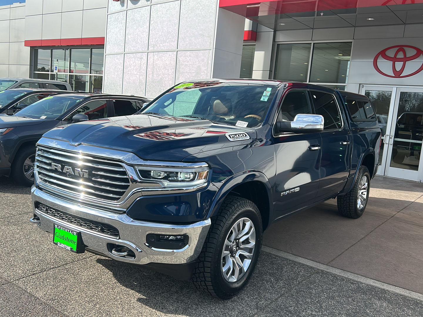 Patriot Blue Pearlcoat 2021 RAM 1500 Limited Longhorn Crew Cab 4WD Pickup Truck Four-Wheel Drive 8-Speed Automatic