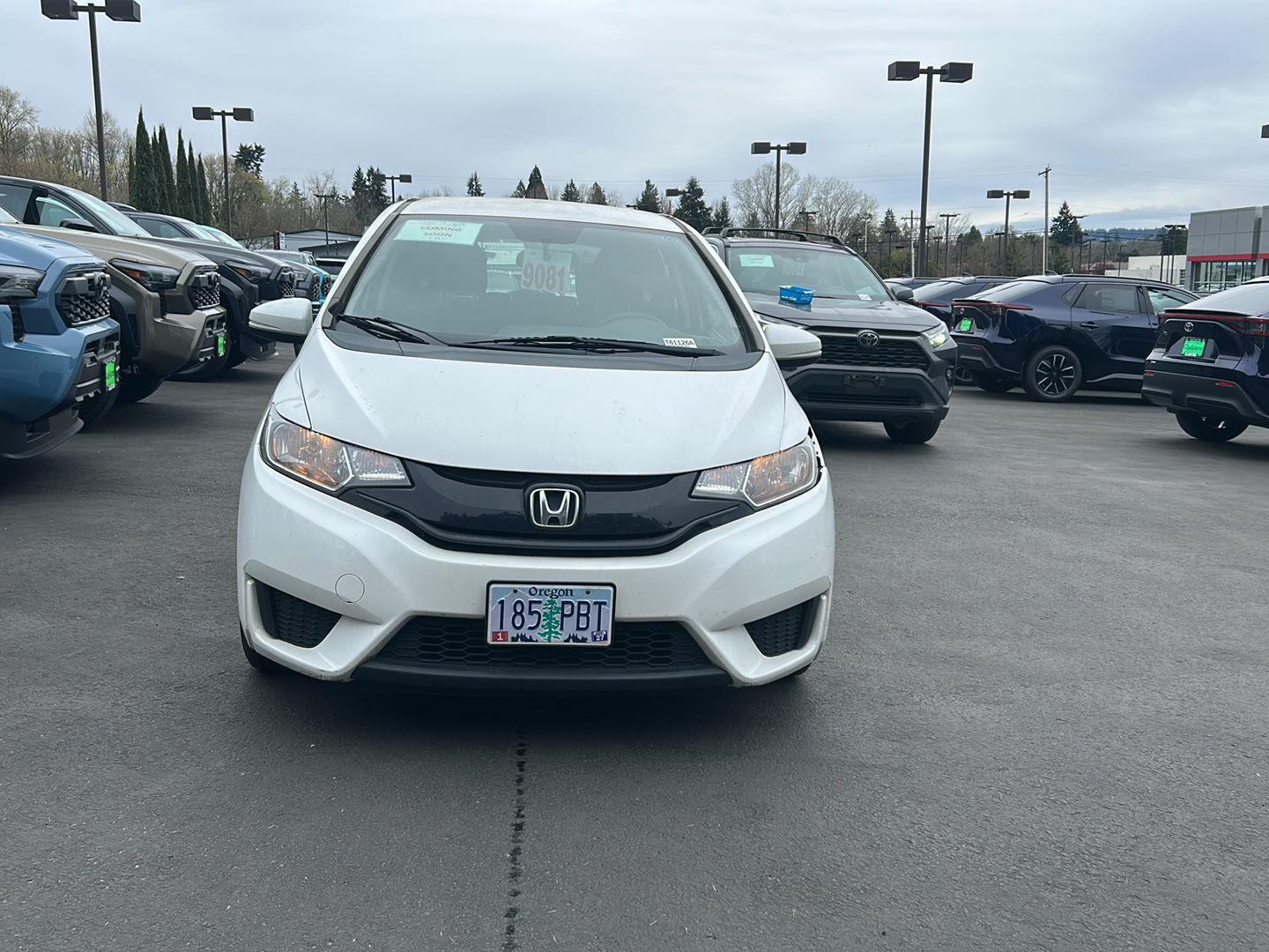 White Orchid Pearl 2015 Honda Fit LX Hatchback Front-Wheel Drive Continuously Variable Transmission