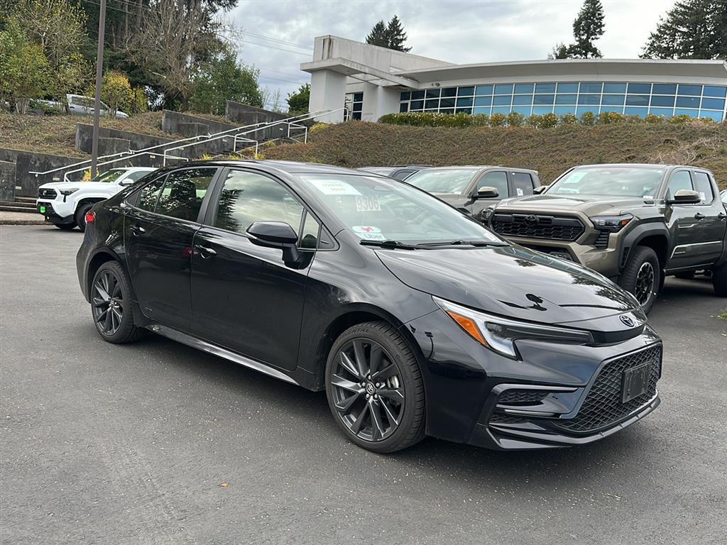 Midnight Black Metallic 2025 Toyota Corolla Hybrid SE AWD Sedan All-Wheel Drive Continuously Variable Transmission