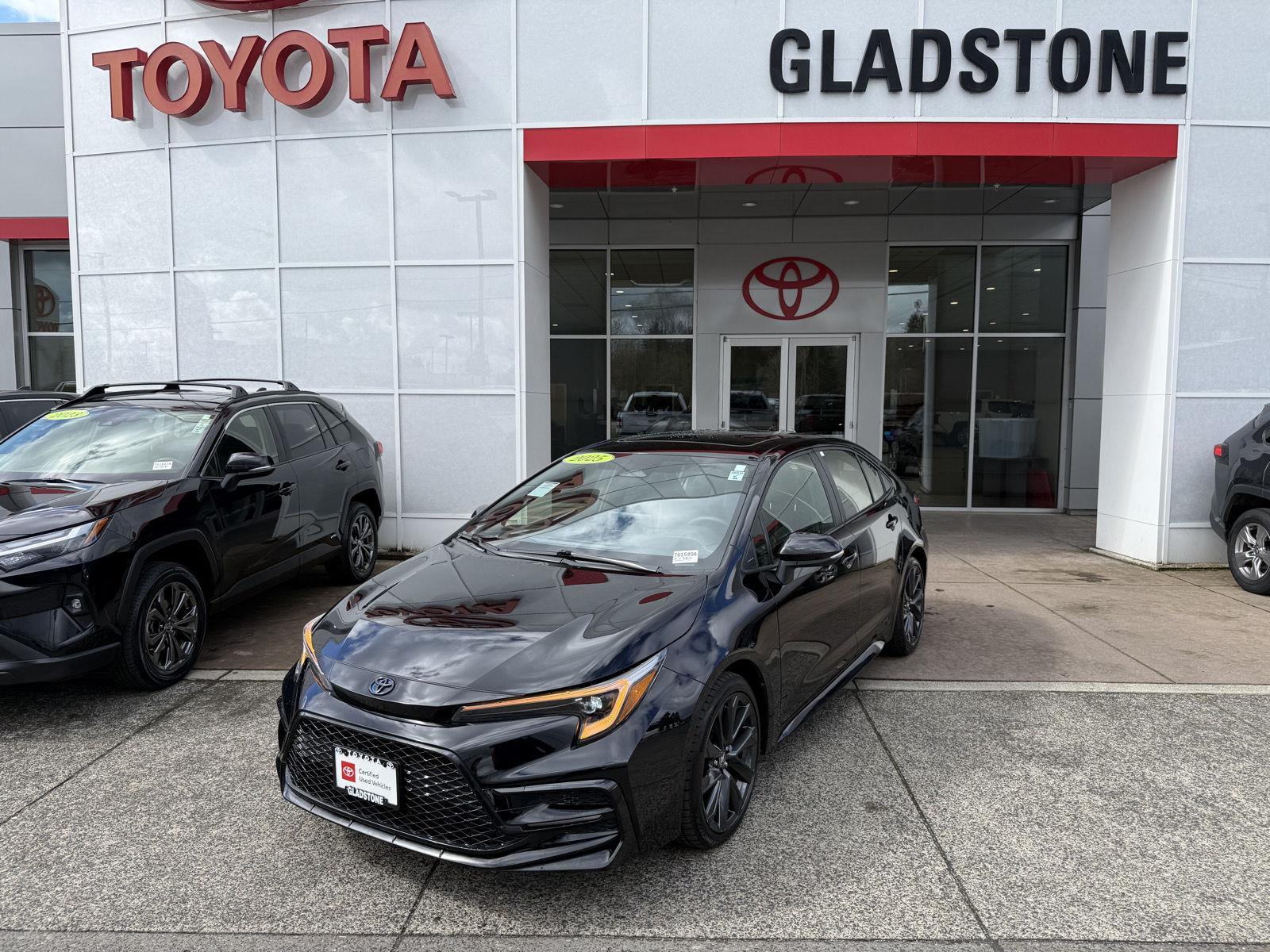 Midnight Black Metallic 2025 Toyota Corolla Hybrid SE AWD Sedan All-Wheel Drive Continuously Variable Transmission