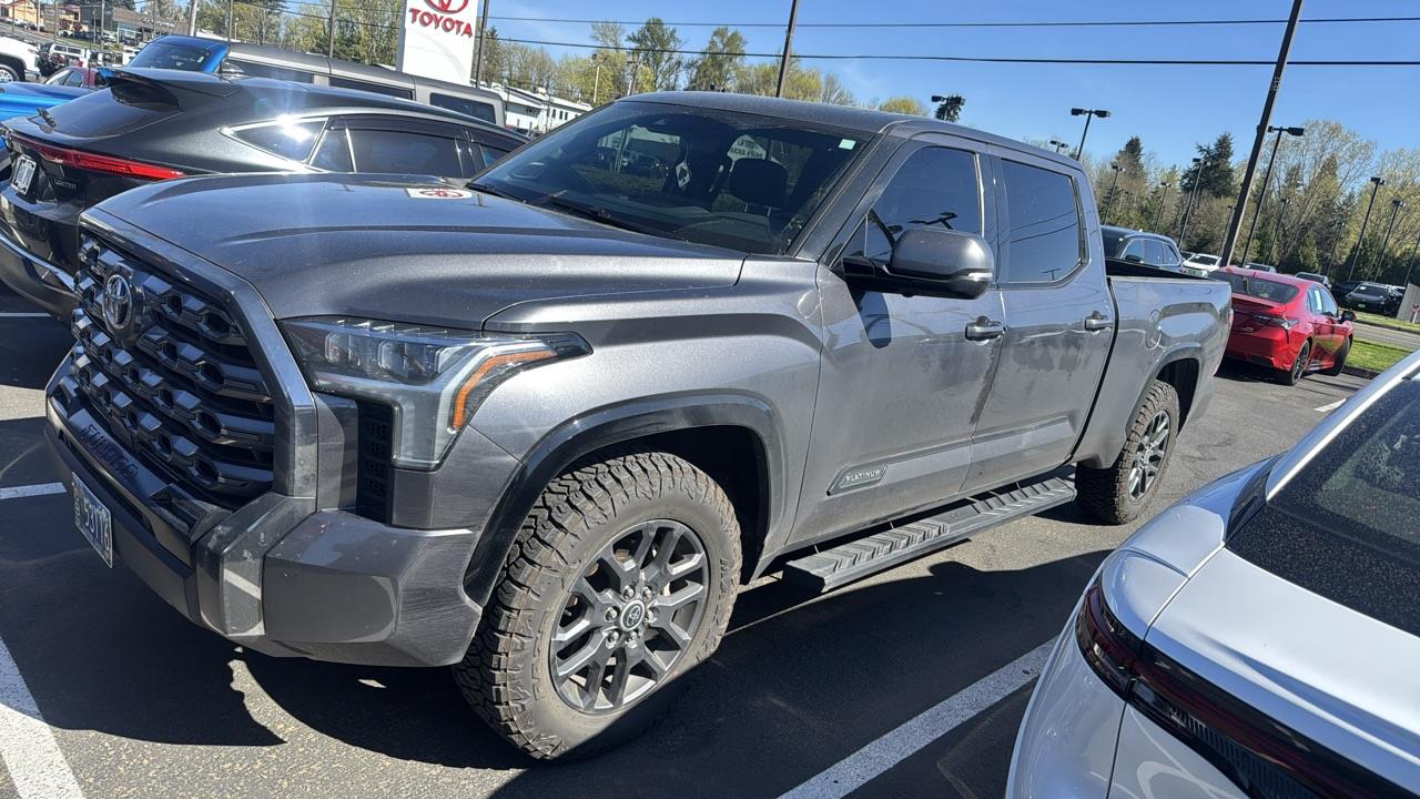 Magnetic Gray Metallic 2023 Toyota Tundra Platinum CrewMax Cab LB 4WD Pickup Truck Four-Wheel Drive Automatic
