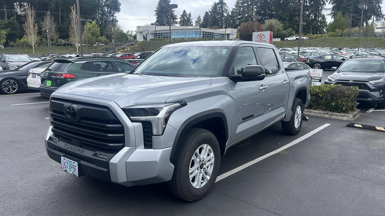 Celestial Silver Metallic 2024 Toyota Tundra SR5 CrewMax Cab 4WD Pickup Truck Four-Wheel Drive Automatic