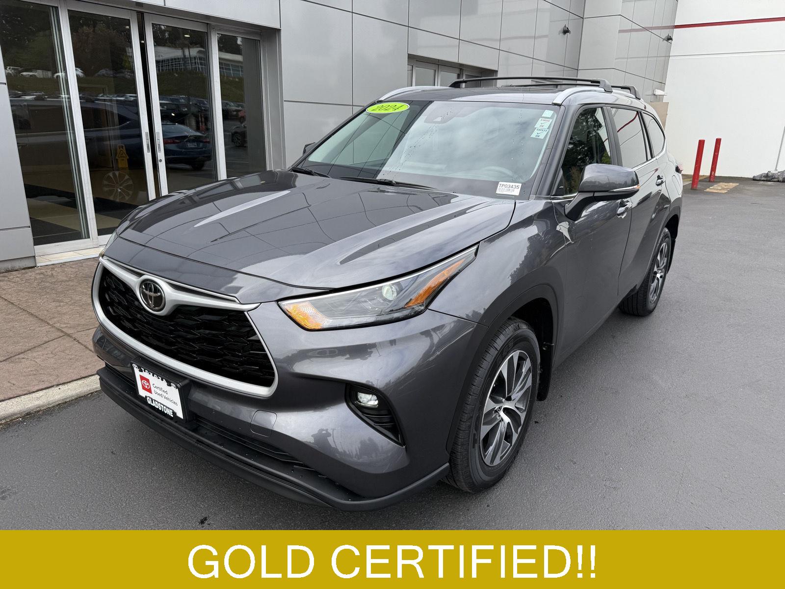 Magnetic Gray Metallic 2024 Toyota Highlander XLE AWD SUV / Crossover All-Wheel Drive Automatic