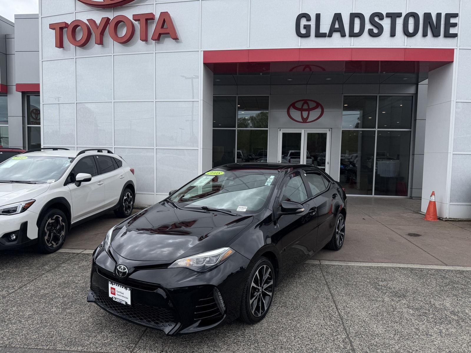 Black Sand Pearl 2018 Toyota Corolla XSE Sedan Front-Wheel Drive Continuously Variable Transmission