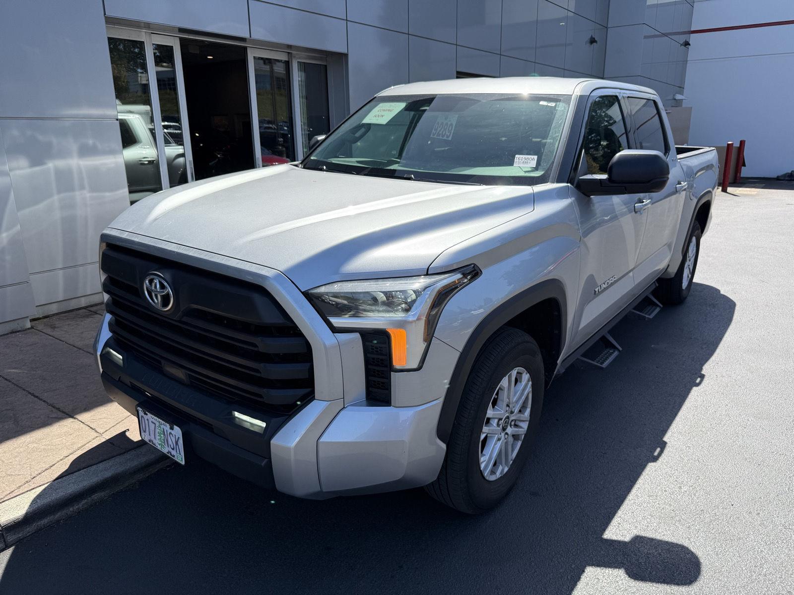 Celestial Silver Metallic 2023 Toyota Tundra SR5 CrewMax Cab RWD Pickup Truck 4X2 Automatic