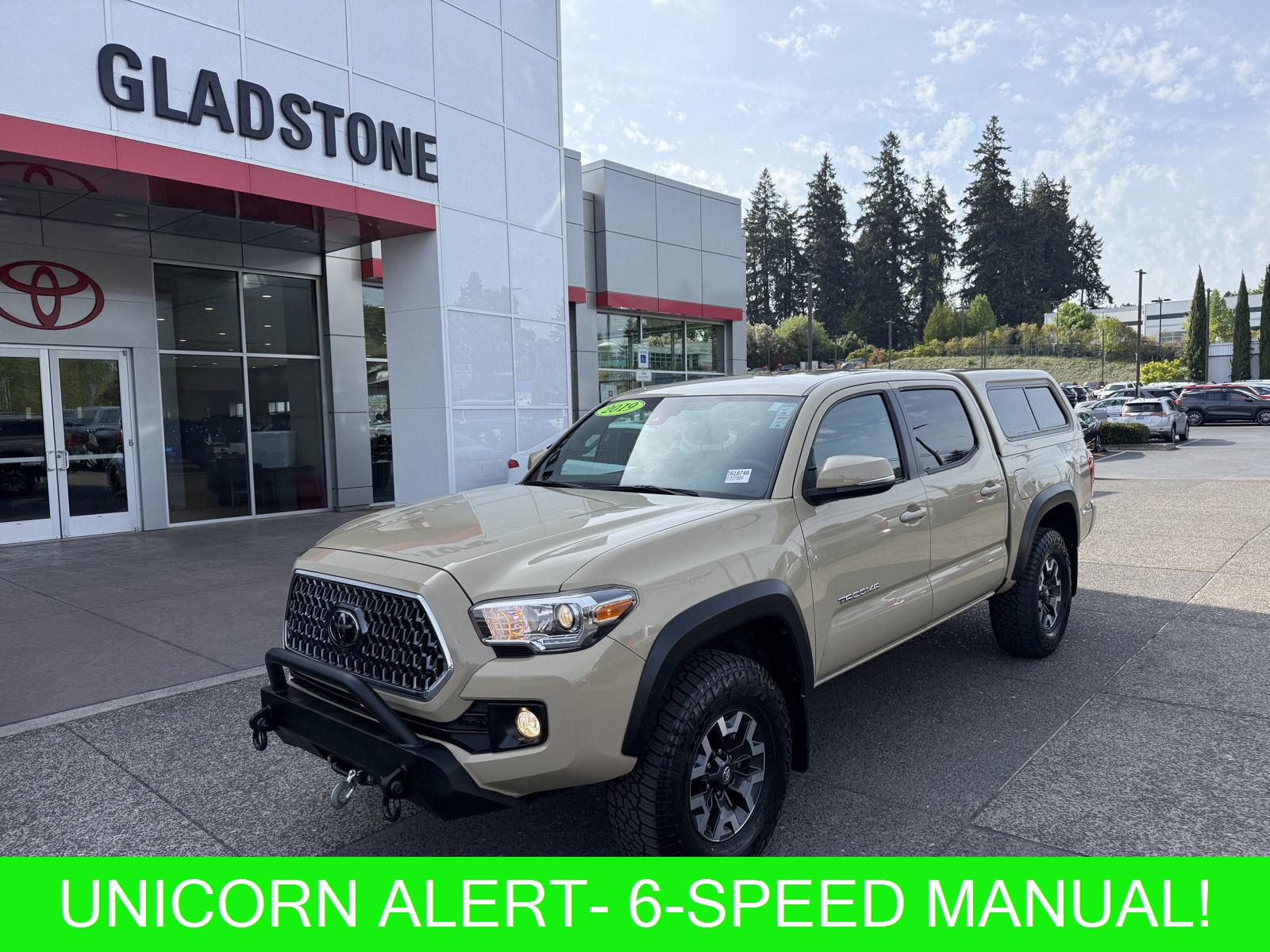 Brown (DESERT TAN) 2019 Toyota Tacoma TRD Off Road Double Cab 4WD Pickup Truck Four-Wheel Drive Manual