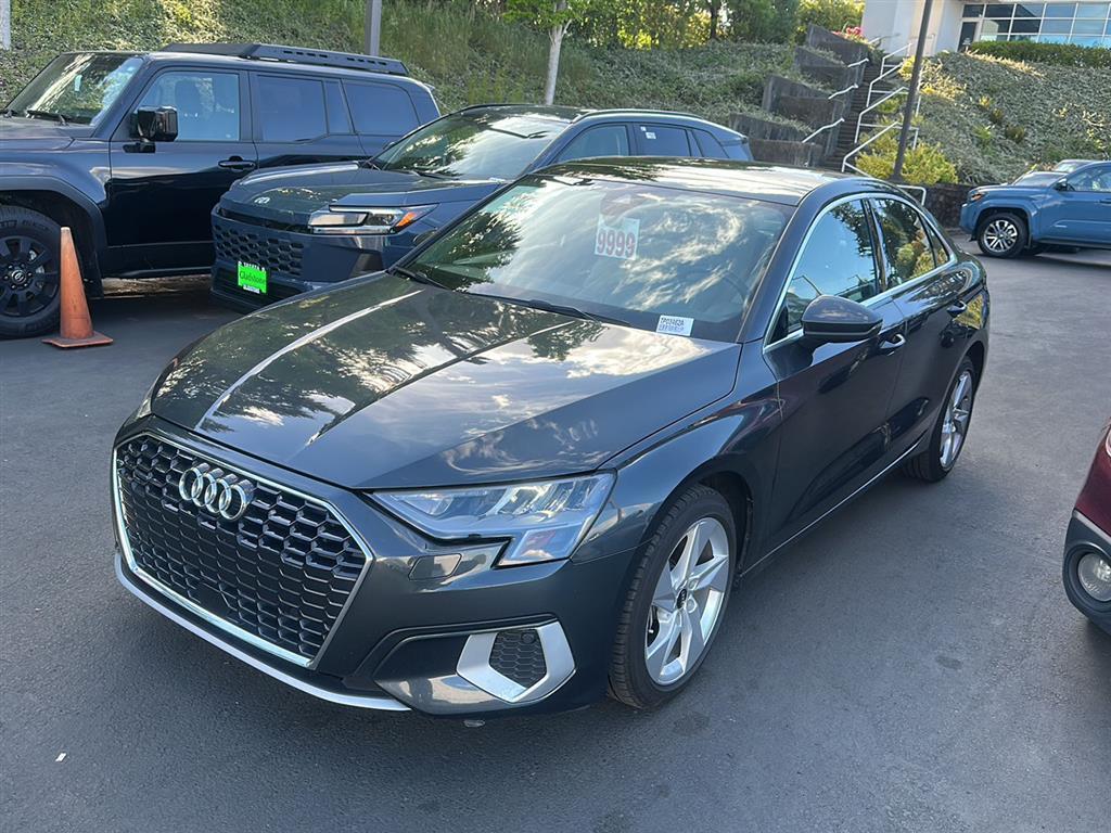 Manhattan Gray Metallic 2022 Audi A3 40 TFSI quattro Premium AWD Sedan All-Wheel Drive Automatic