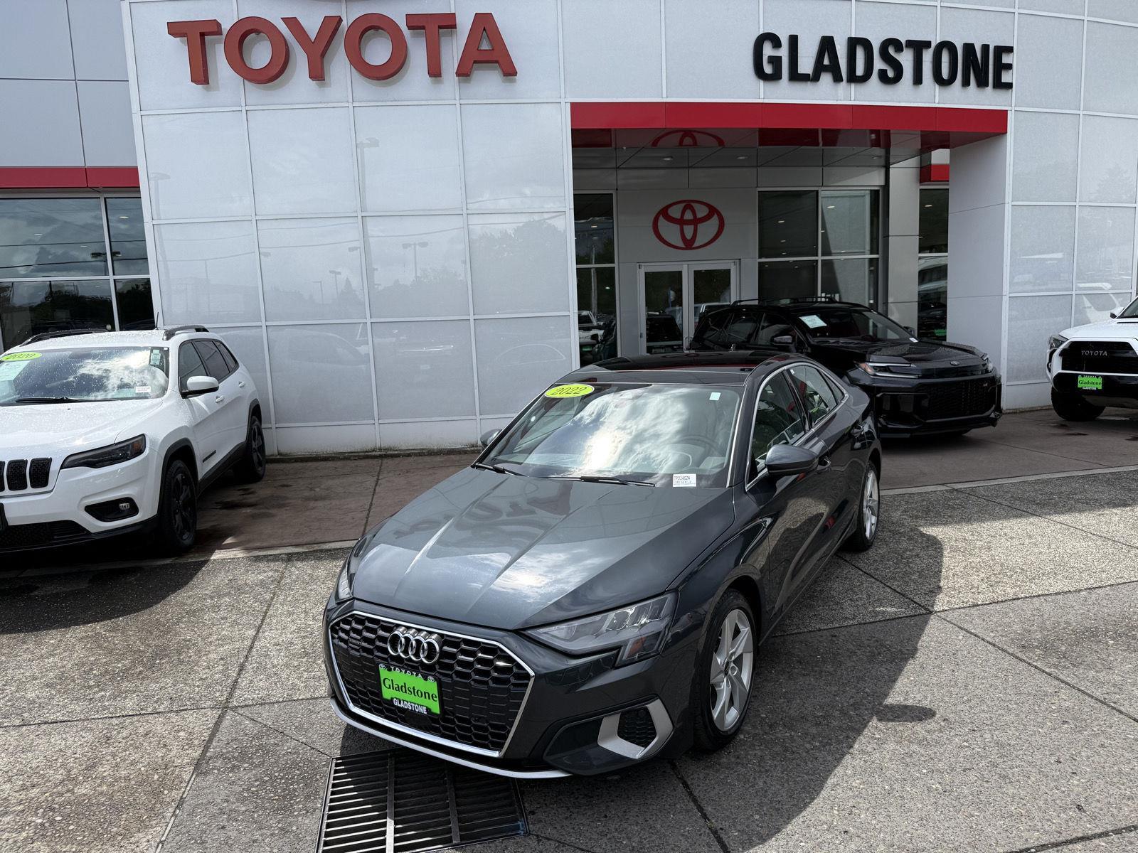 Manhattan Gray Metallic 2022 Audi A3 40 TFSI quattro Premium AWD Sedan All-Wheel Drive Automatic