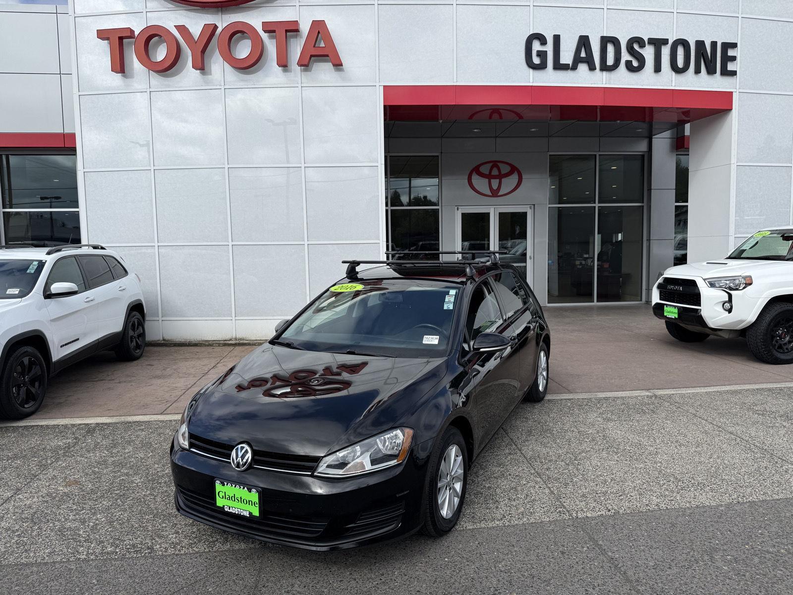 Black 2016 Volkswagen Golf TSI S 4-Door FWD with Sunroof Hatchback Front-Wheel Drive Automatic