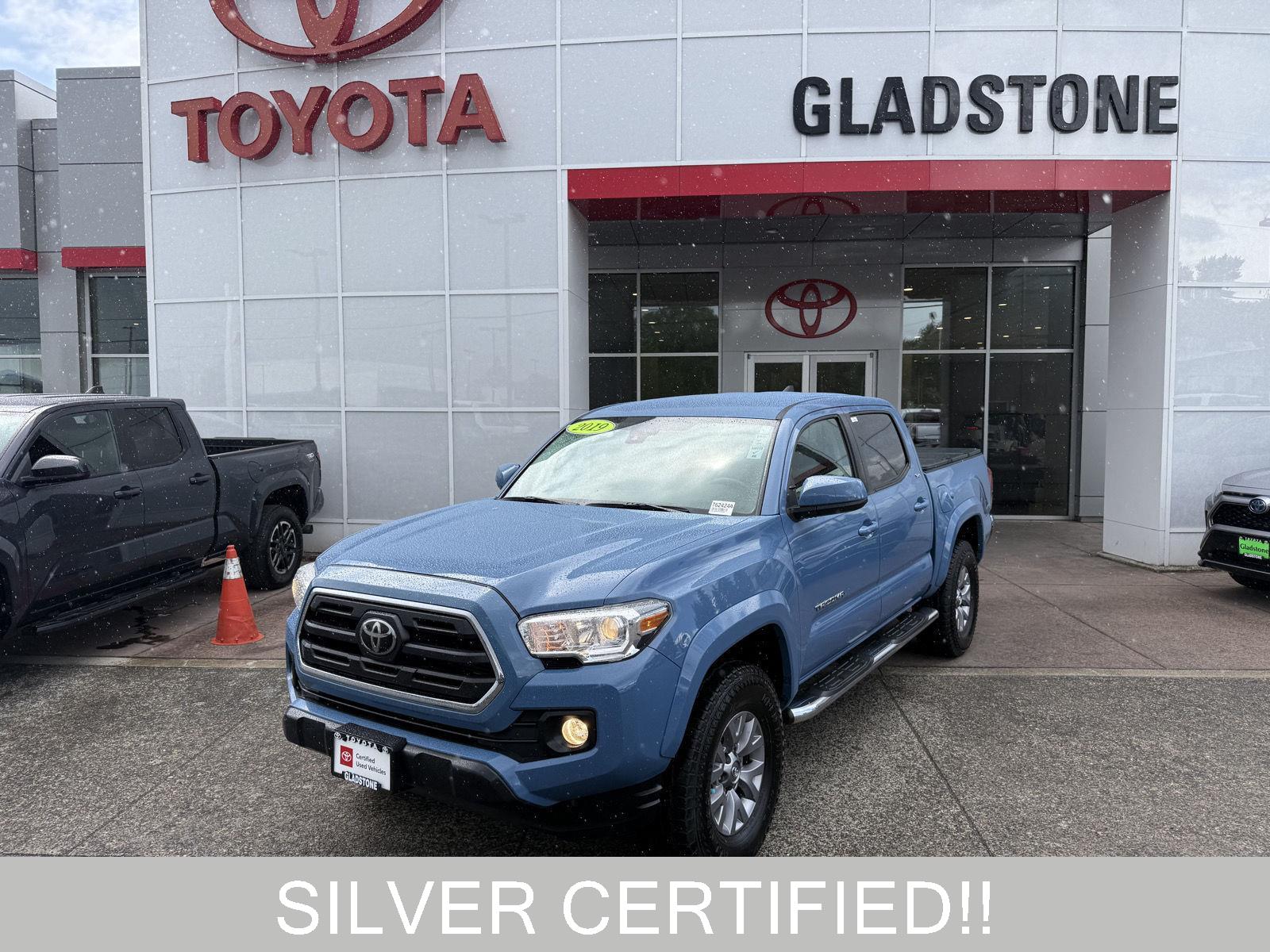 Cavalry Blue 2019 Toyota Tacoma SR5 V6 Double Cab 4WD Pickup Truck Four-Wheel Drive Automatic