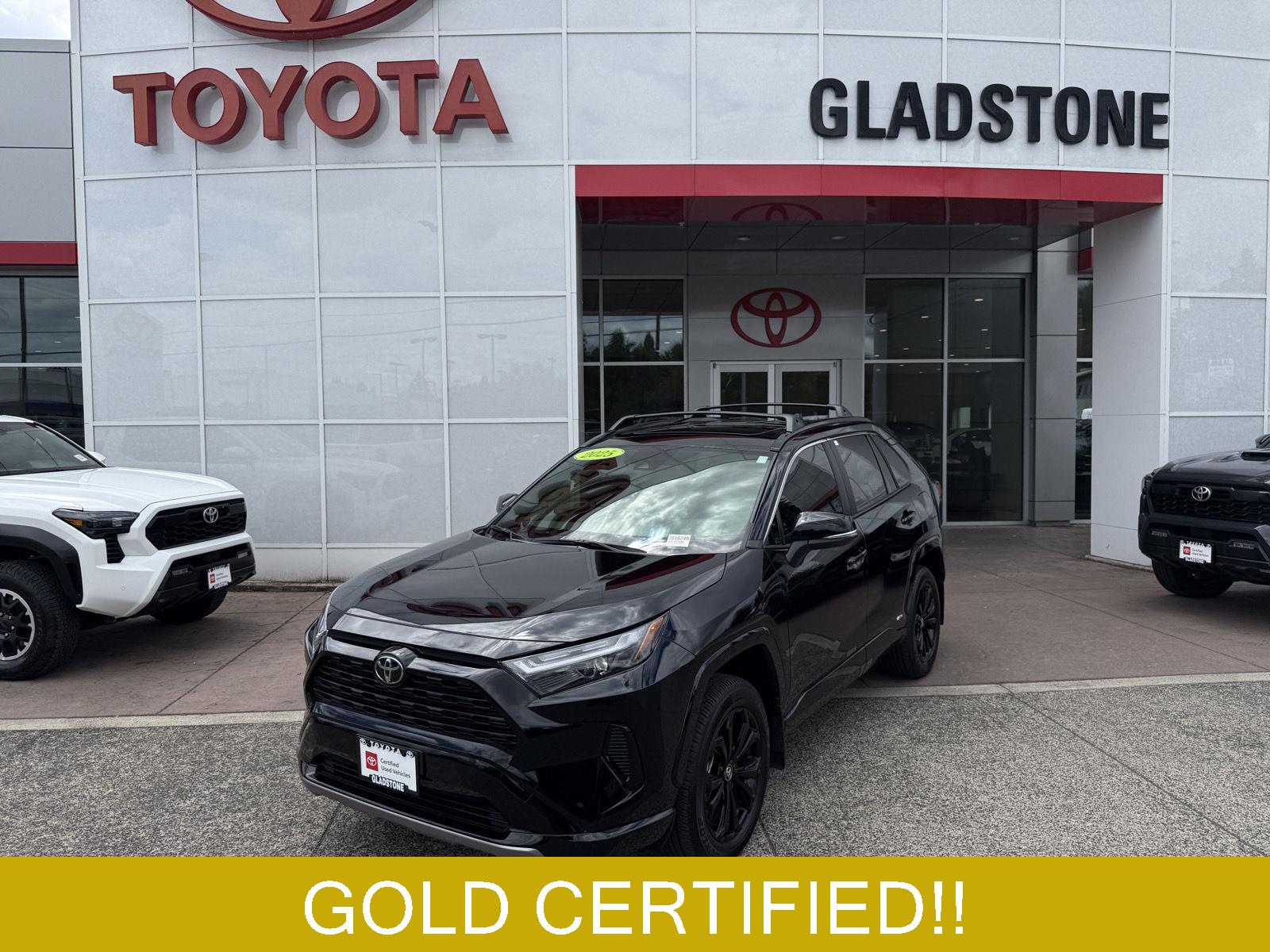 Midnight Black Metallic 2025 Toyota RAV4 Hybrid SUV / Crossover All-Wheel Drive Continuously Variable Transmission