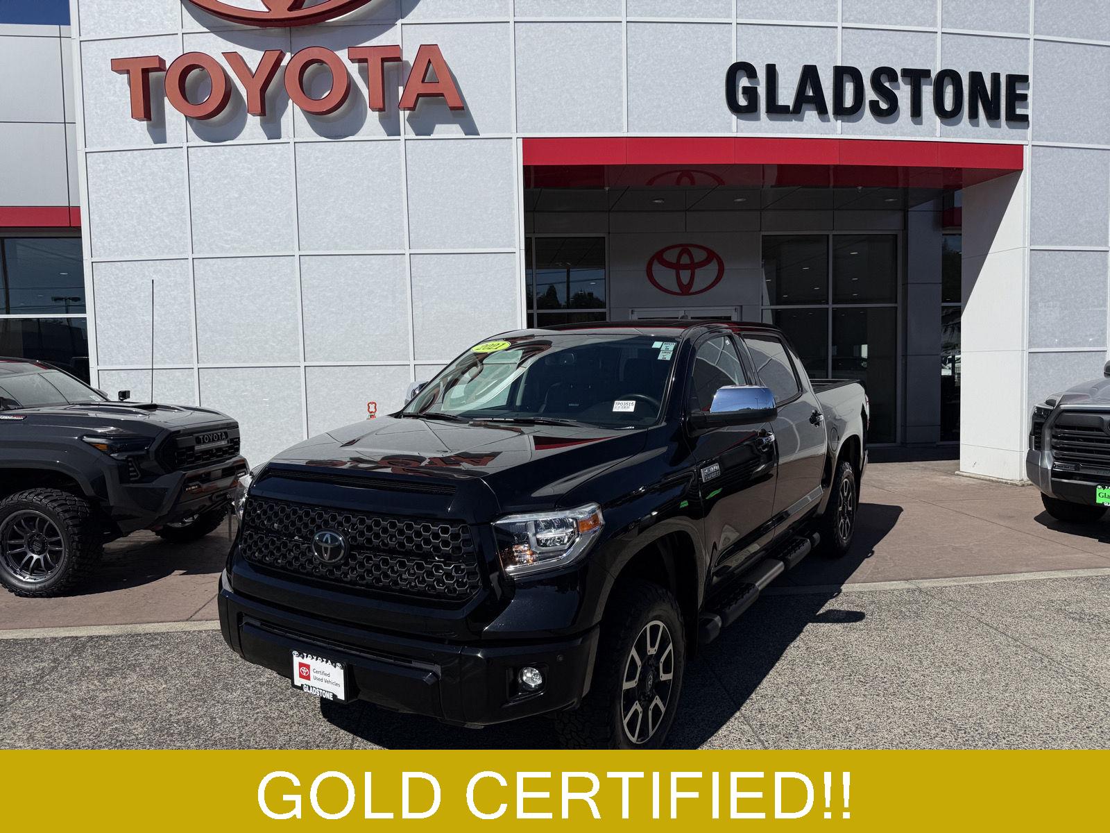 Midnight Black Metallic 2021 Toyota Tundra Pickup Truck Four-Wheel Drive Automatic