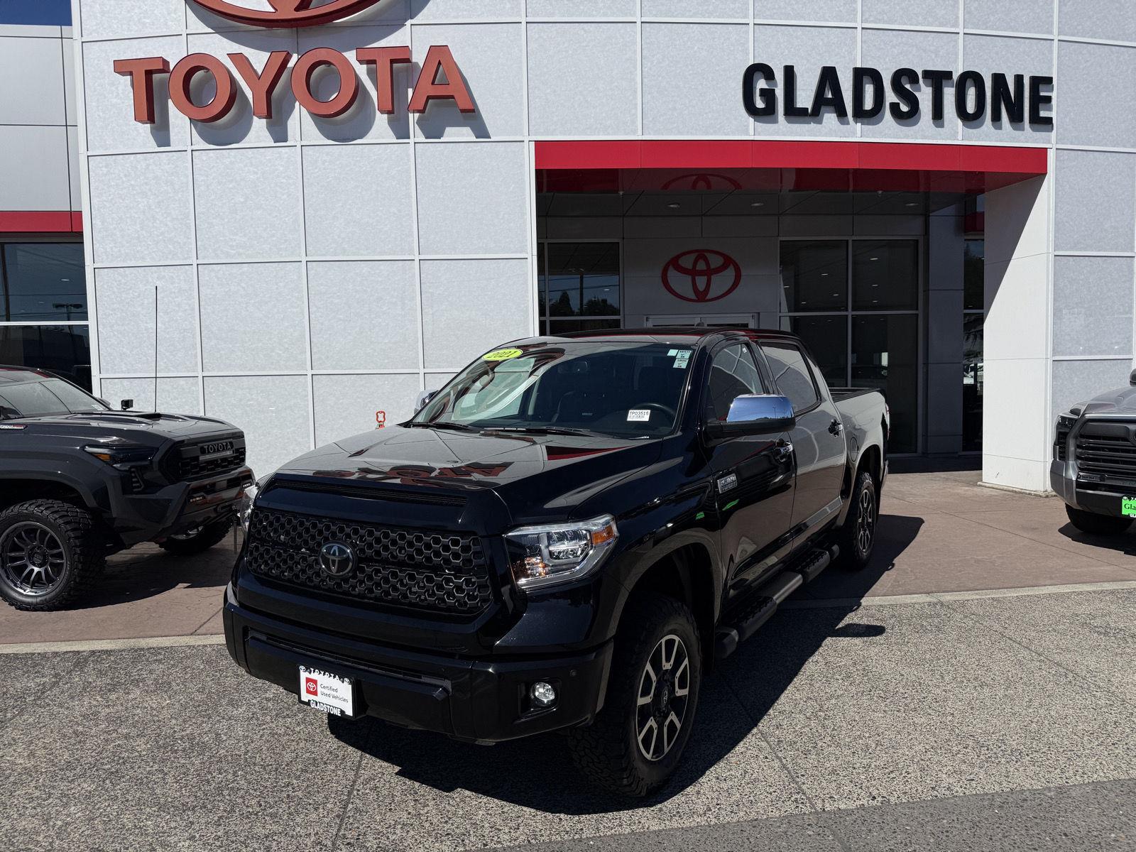 Midnight Black Metallic 2021 Toyota Tundra Pickup Truck Four-Wheel Drive Automatic