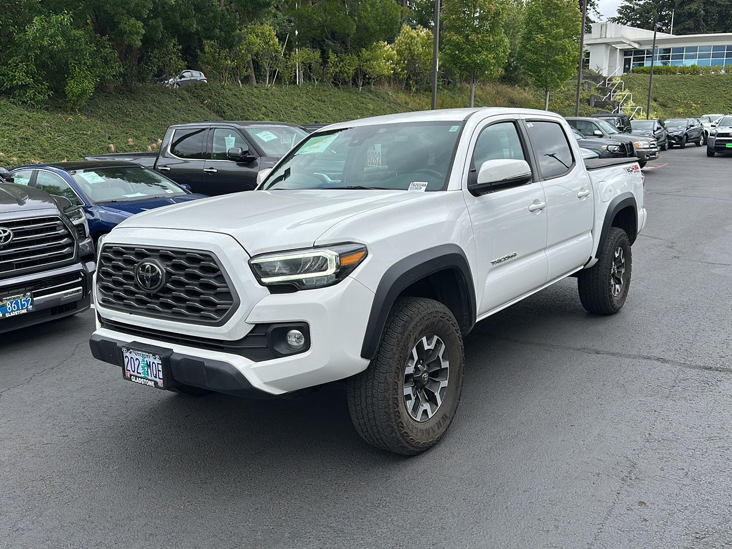 Super White 2021 Toyota Tacoma Pickup Truck Four-Wheel Drive Automatic