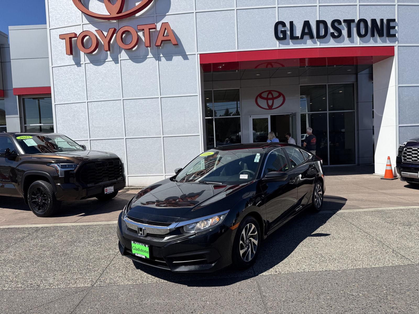 Cosmic Blue Metallic 2016 Honda Civic Sedan Front-Wheel Drive Continuously Variable Transmission