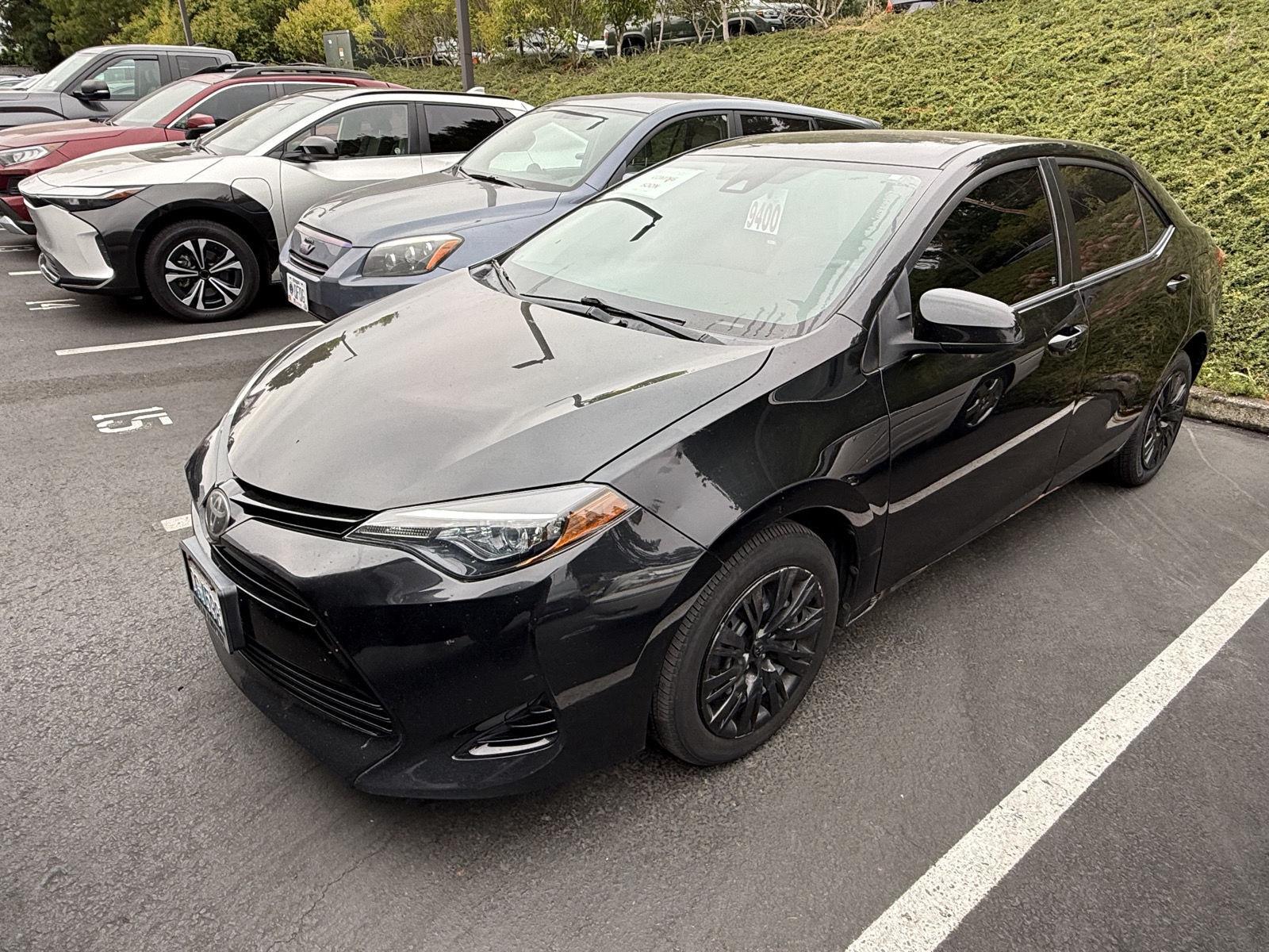 Black Sand Pearl 2018 Toyota Corolla Sedan Front-Wheel Drive Continuously Variable Transmission