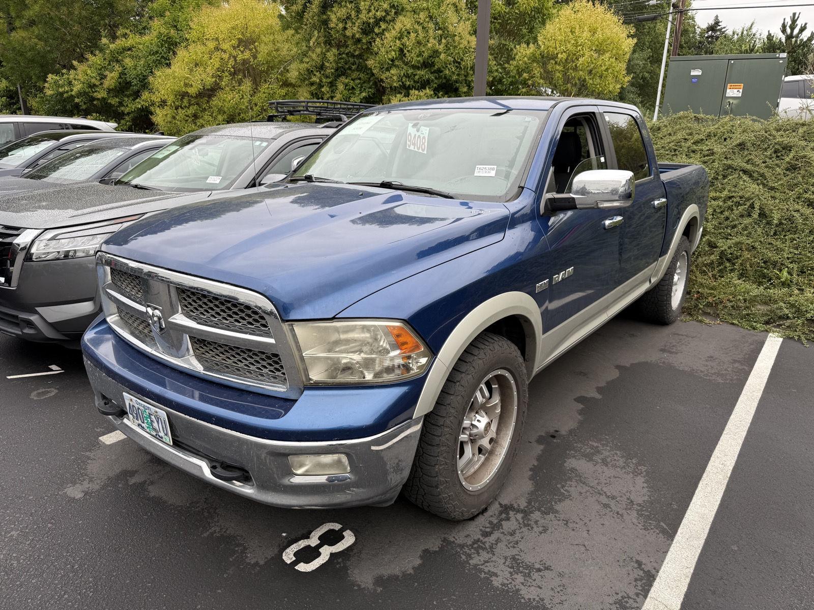 Deep Water Blue Pearl 2010 Dodge RAM 1500 Pickup Truck Four-Wheel Drive 5-Speed Automatic