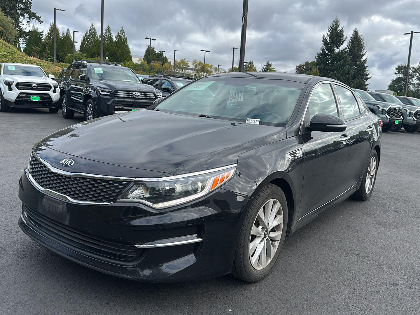 Ebony Black 2018 Kia Optima Sedan Front-Wheel Drive Automatic